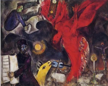 Der Falling Angel Zeitgenosse Marc Chagall Ölgemälde